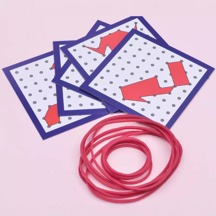 Tablero de uñas Montessori material didáctico figura geométrica tablero de uñas creativo forma cognición kindergarten educación temprana juguetes de Desarrollo Educativo