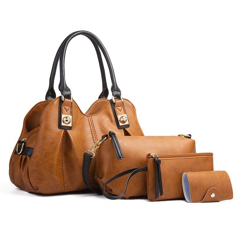 2026 New Vintage Mother-Daughter Bag Set of Four Pieces, European and American Fashion Handbag, Shoulder Bag, Crossbody Bag, Factory Wholesale 2026 New Vintage Mother-Daughter Bag Set of Four Pieces, European and American Fashion Handbag, Shoulder Bag, Crossbody Bag, Factory Wholesale