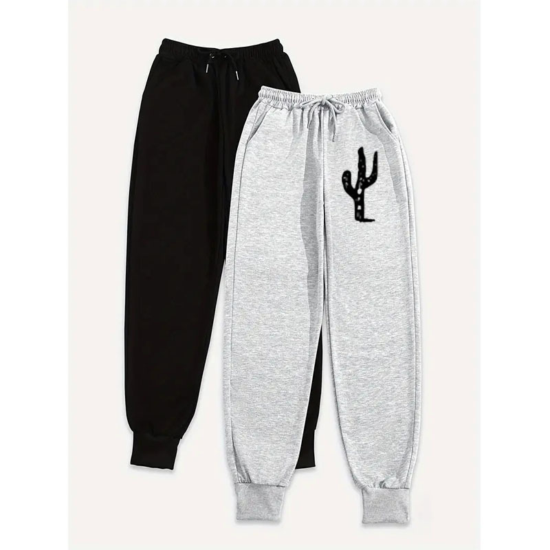 Autumn and Winter Amazon TK TEMU AliExpress Cross-border Explosions Women's fleece-lined Casual Jogging Pants Straight Pants Slant Pocket