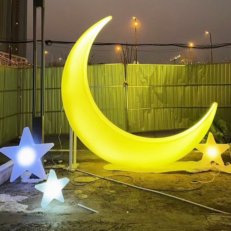 패키지 2: 달 2.7m개 + 별 3개(전기 버전) 공장 직접 판매, 다채로운 색상 변경