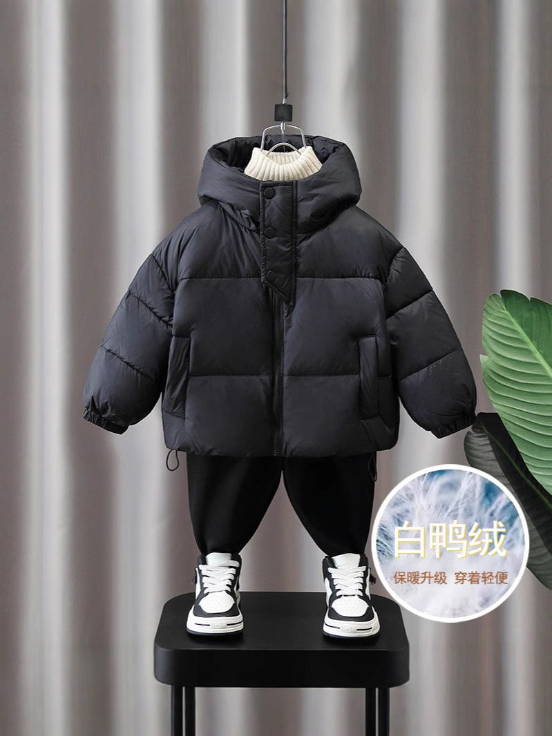 6614 Chaqueta de plumón de invierno para niños Traje de año nuevo para niños 90 terciopelo de pato blanco Traje de año nuevo Chaqueta de algodón festiva de invierno para bebés