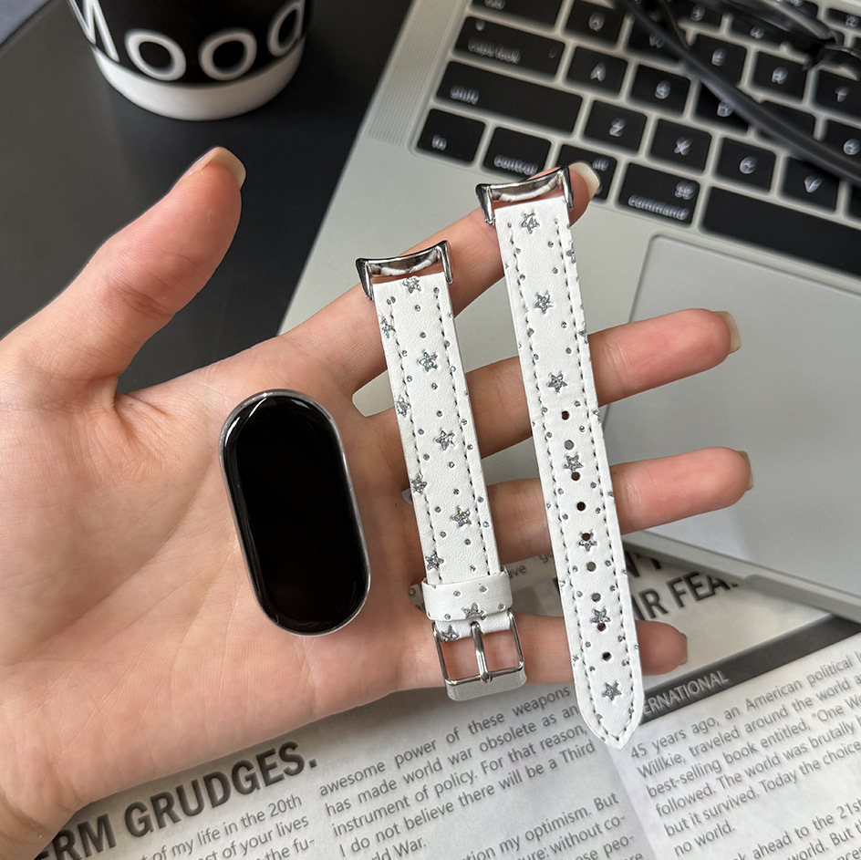 [Strap] Suitable for Xiaomi Mi Band 11 Strap with Glitter Stars 8/9Nfc Korean Style Ins Girls' Watch Strap