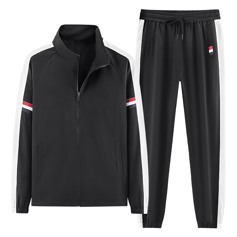 Trajes deportivos casuales transfronterizos para hombres primavera y otoño nuevos cardigans sueltos, chaqueta de moda para hombres, pantalones de dos piezas