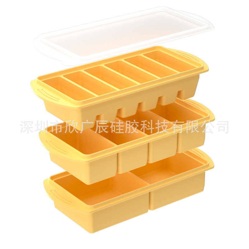 Large Capacity Compartmentalized Silicone Freezer Soup Ice Tray Ice Mold for Baby Food, Broth, and Baking with Lid, in Stock Large Capacity Compartmentalized Silicone Freezer Soup Ice Tray Ice Mold for Baby Food, Broth, and Baking with Lid, in Stock