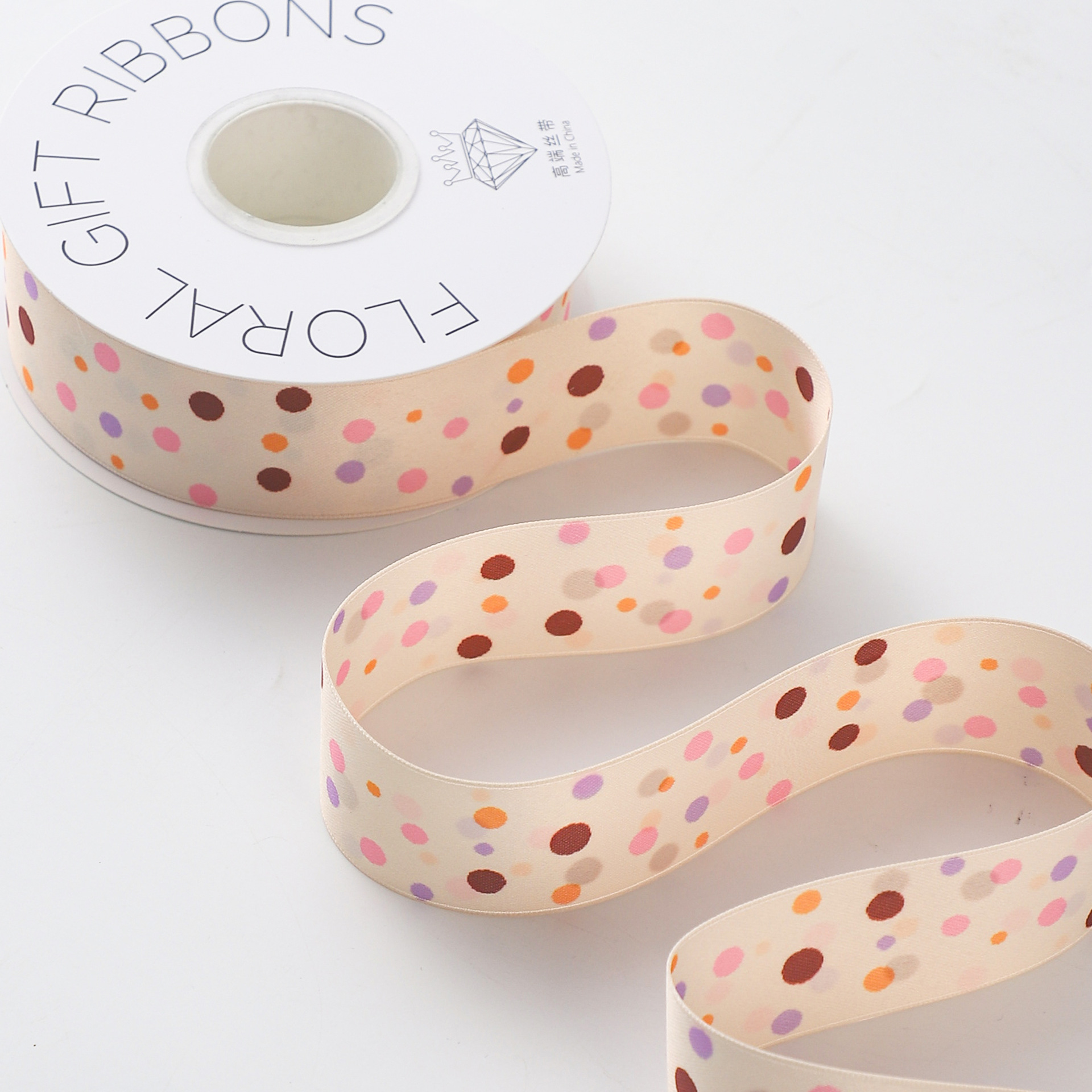Día de los niños 1 de junio ondulado punto de poliéster cinta punto de regalo horneado pastel floral embalaje cinta al por mayor