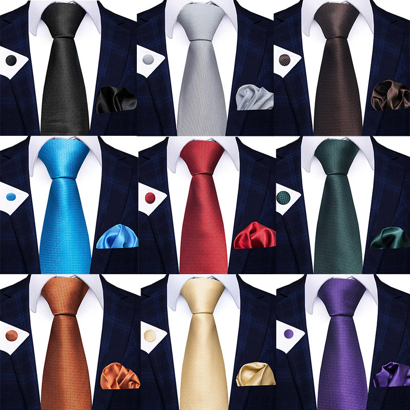 Guangzhou Supply Men's Korean Style Pure Color Black Tie Suit Business Fashion Polyester Silk Wedding Hand-Tied 8cm Collar