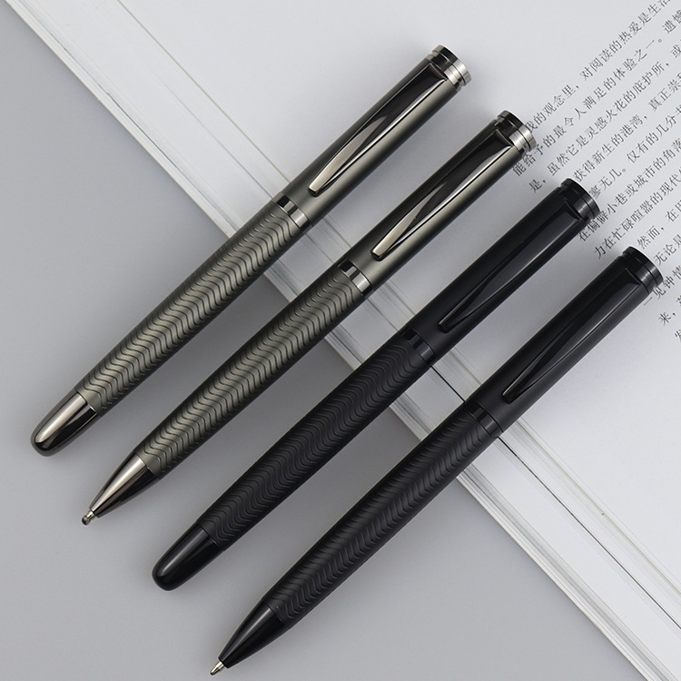 Metallic Gel Pen Unique Texturing Press Pen Smooth Writing Office Learning Pen