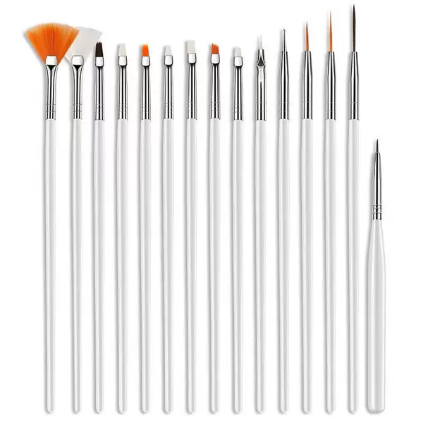 Nail art tools 15 brush pull line brush painting brush point drill color painting pen phototherapy fan gradient pen set
