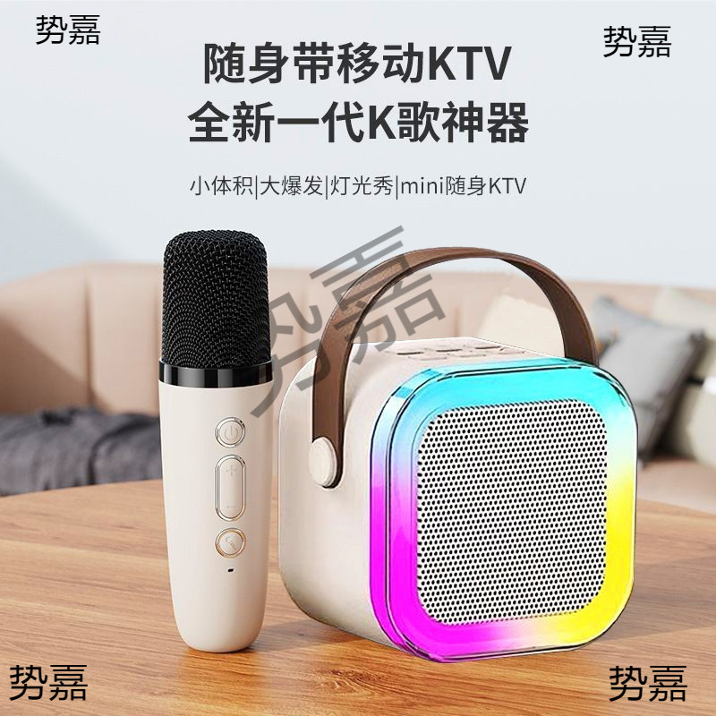 12 Bluetooth Speakers Mini Portable Songmai Wireless Bluetooth All-In-One Karaoke Singing Family