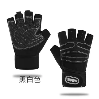 跨境半指健身手套腕带男女防滑透气撸铁手套户外训练举重护腕手套