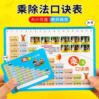 九九乘除法口诀表99乘除法口诀卡片幼儿小学数学乘法口诀随身携带