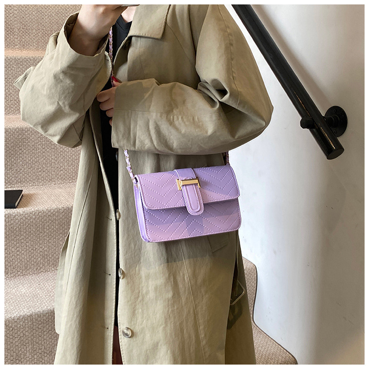High-end texture checkered tattoo line small bag for women, 2024 new style, simple and trendy, versatile chain single-shoulder crossbody bag undefined