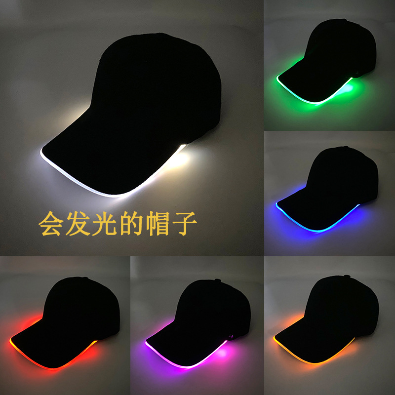 Gorra de béisbol LED para correr de noche protección solar estilo unisex gorra brillante para fiestas bares y baile callejero