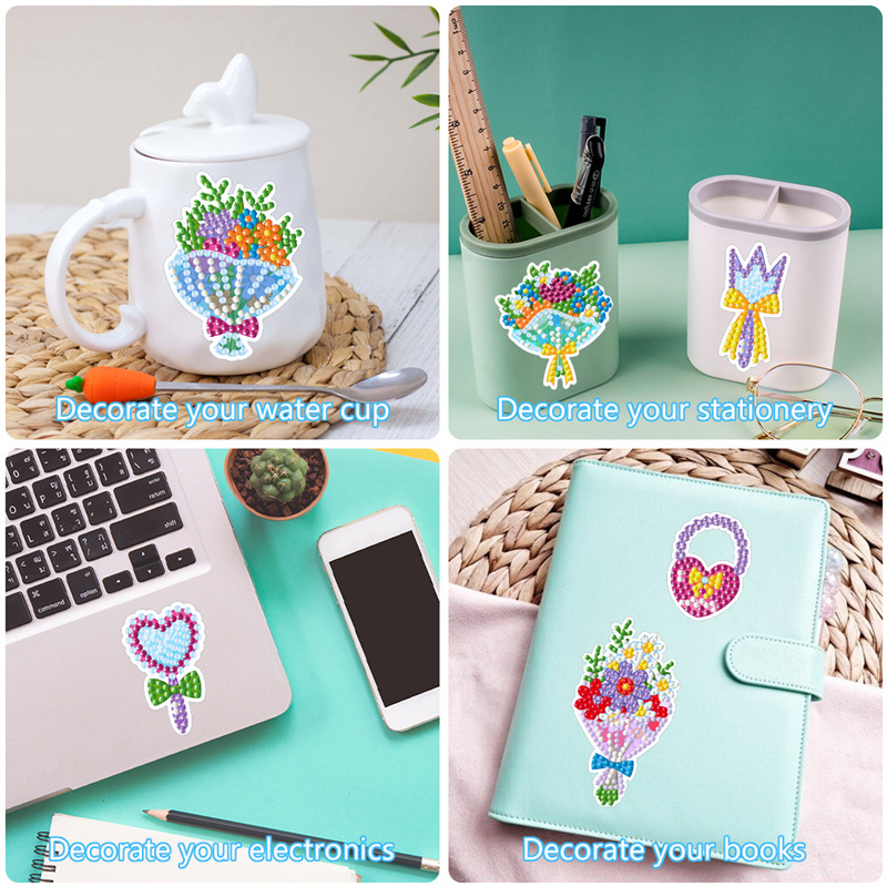 La princesa de dibujos animados más vendida pintura decorativa de diamantes pegatinas gratis pegatinas DIY pegatinas de pared de ladrillo pegatinas hechas a mano para niños pegatinas de diamantes redondos