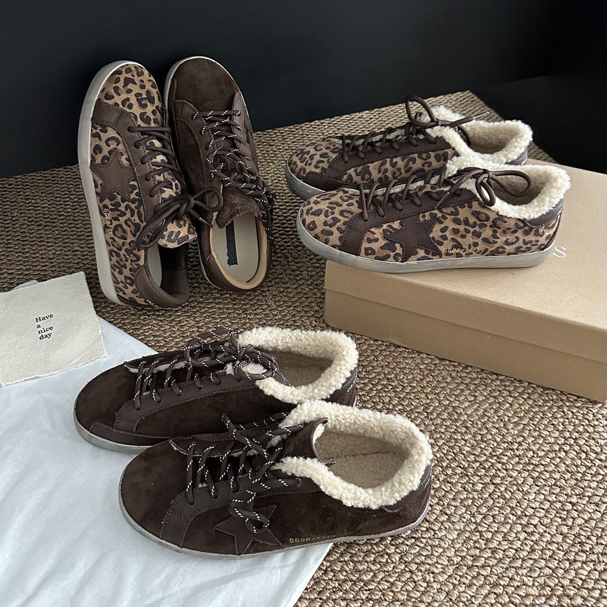 In-Stock Fuzzy Dirty Shoes for Women, New Winter Outdoor Wear, Thick-Soled Versatile Fleece-Lined German Training Shoes, Warm Casual Sports Sneakers