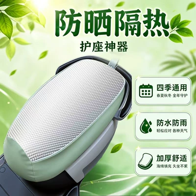 seat cover, universal for | Electric car cushion - light-green-sponge-type-large-size-suitable-for-65-70cm