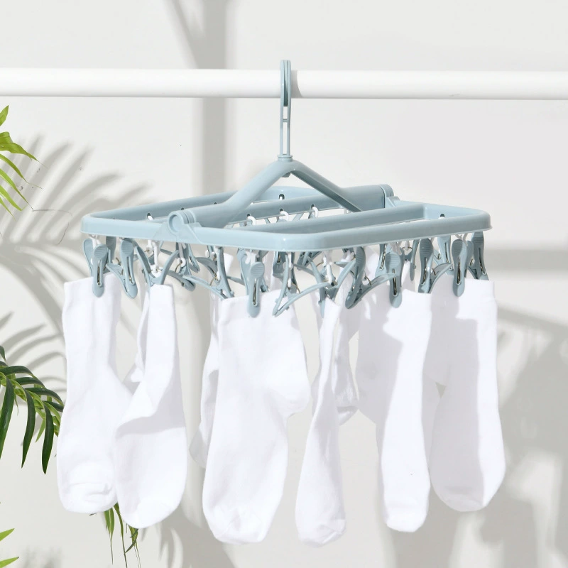 Бытовая Многофункциональная вешалка с 32 зажимами, детский зажим для сушки носков, складной зажим для хранения дисков, зажим для одежды