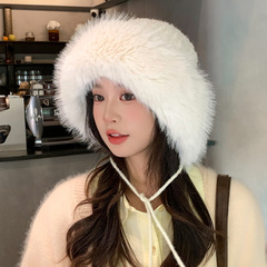 冬天帽子女毛绒保暖高级感针织帽百搭显脸小包头帽户外护耳毛线帽