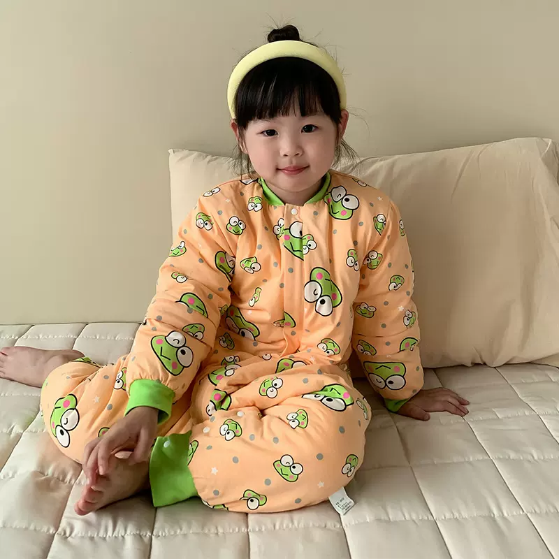 宝宝分腿睡袋恒温棉防踢被连体儿童多功能睡衣婴儿春秋冬四季通用