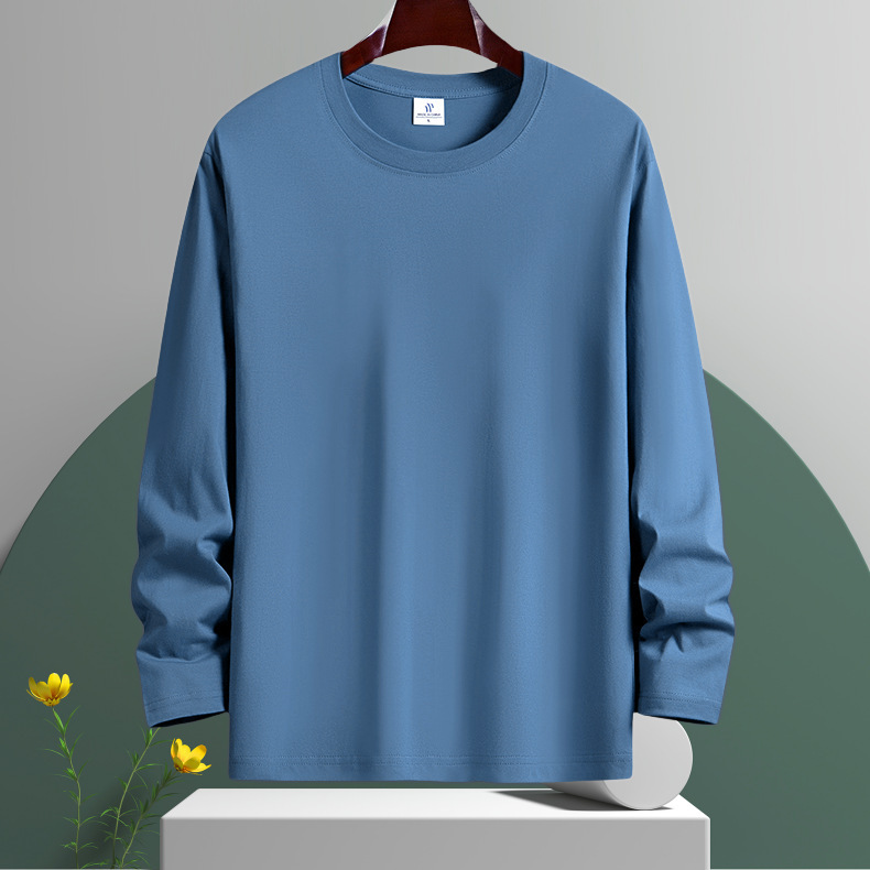 Long-Sleeved T-Shirt Men's Spring and Autumn Youth Loose Upper Clothes Fashionable Men's Inner Base Shirt Warm Men's Autumn Clothes