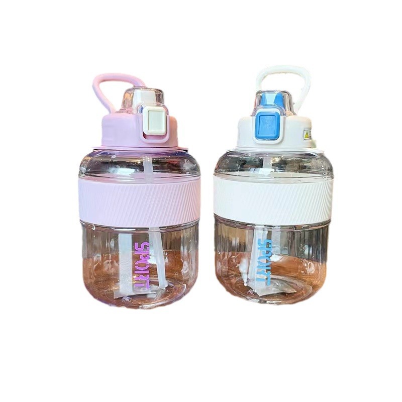 Meishangde 5817 Copa espacio de moda deportes taza de agua correa de mango de paja taza de plástico 1200ml fábrica al por mayor