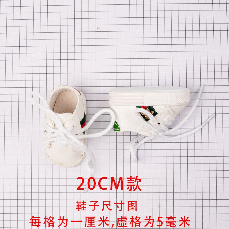 Spot 20/15 zapatos de muñeca de algodón 17cm zapatos de muñeca de tela rabu zapatos de muñeca zapatos deportivos zapatos blancos zapatos de bebé