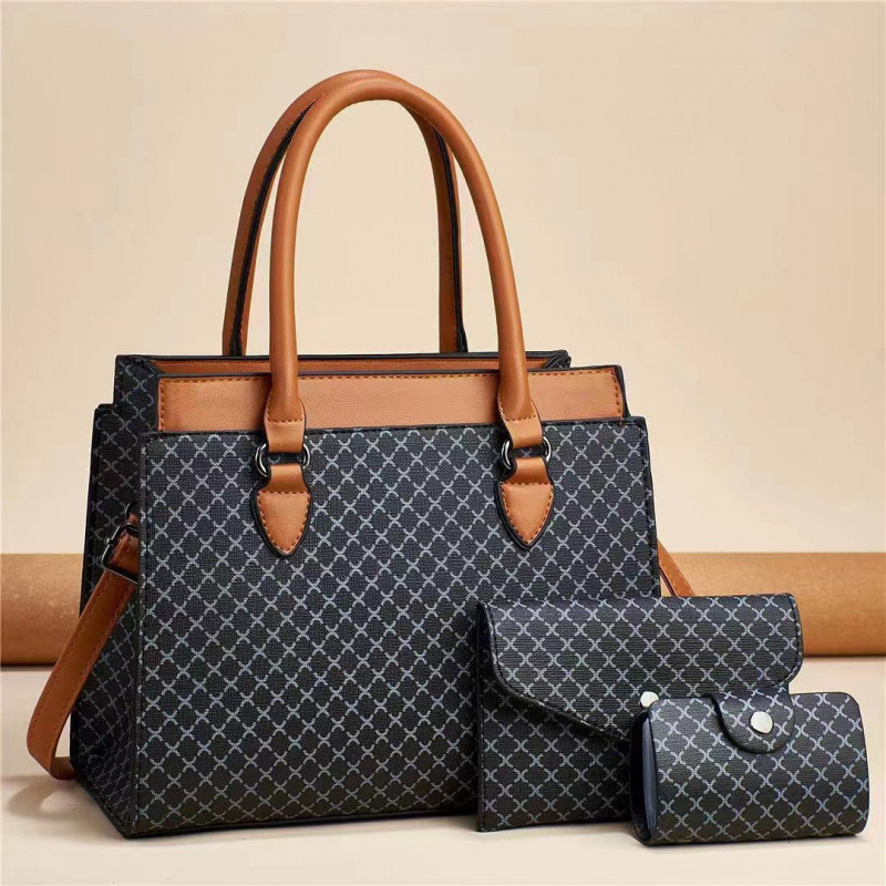 Baja de tres piezas para niños 2025 bolsos de moda casuales de gran capacidad impresión de color contraste bolsos de hombro