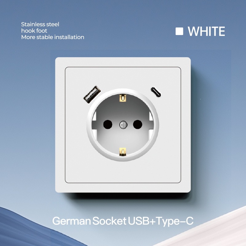 Panel de Interruptor y Enchufe Europeo Tipo 82 16A de Latón Impermeable para Pared image 19