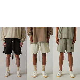 1977 Shorts Flocking Printed Fog Multi-Thread Essentials Trendy Brand Shorts Cross-Border Hot Sale