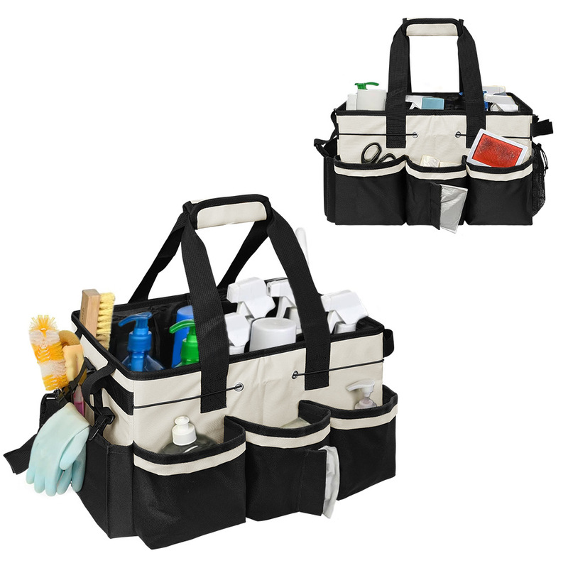 现物ストラップ付き多机能ポケット付き清洁用品収纳袋Cleaning Caddyオーガナイザー|undefined