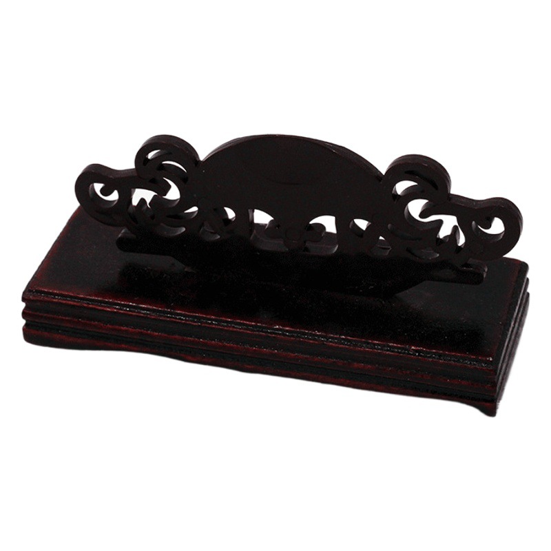 Sostenedor del ventilador de los hombres y de las mujeres sostenedor del ventilador del regalo del sostenedor del ventilador del palacio de bambú base plegable sostenedor del ventilador mesa redonda de la base del ventilador