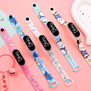New National Trend Printed Cute Pacha Dog Cartoon Led Digital Watch Creative Touch Waterproof Watch for Primary and Secondary School Students