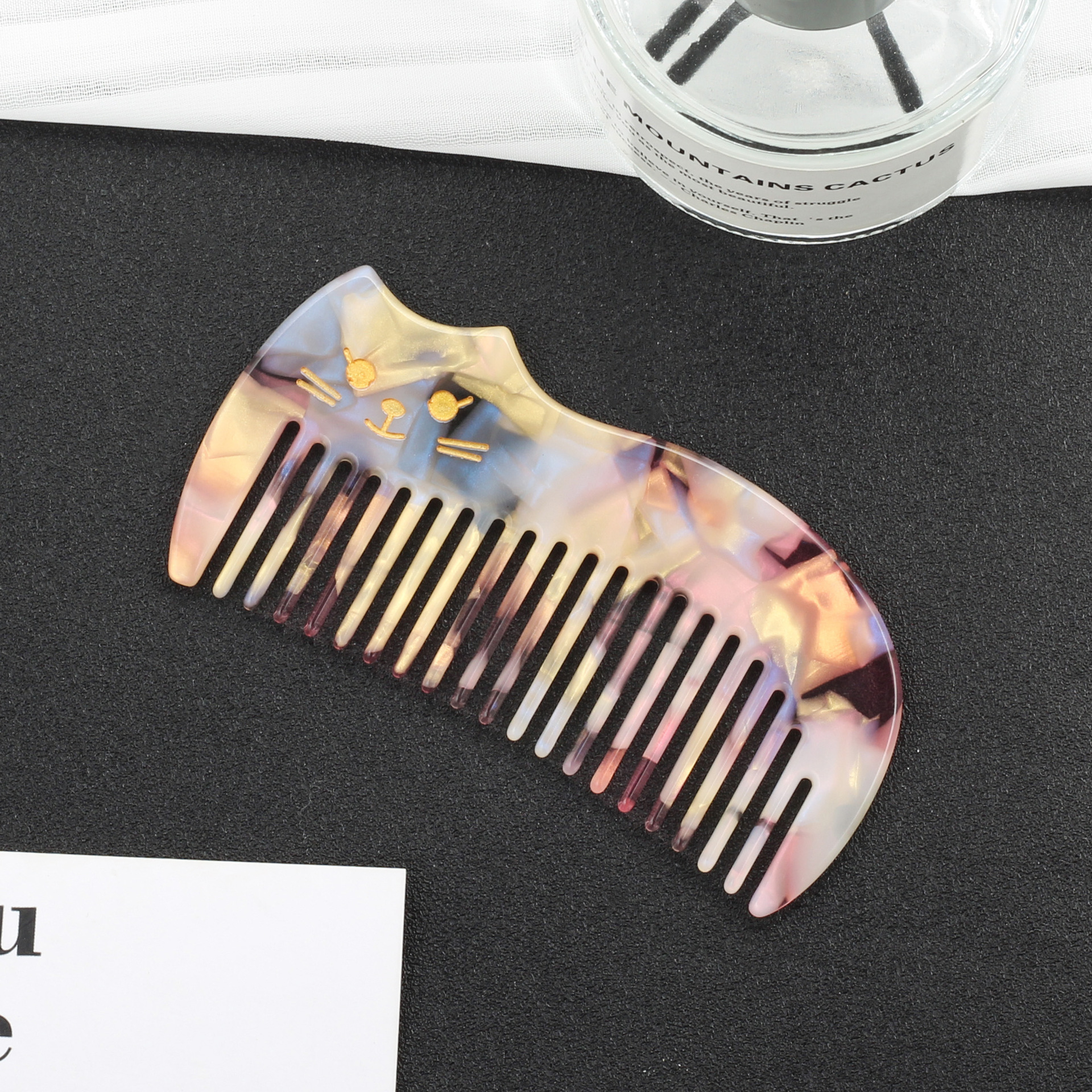 Temperamento retrógrado orejas de gato peine de cabello largo exquisito pequeño portátil pein de maquillaje ácido antiestático pein de niños image 13