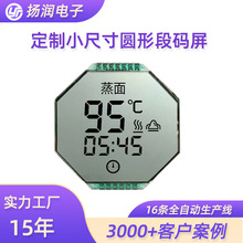 厂家直供段码屏 小尺寸圆形八边形电蒸锅白底黑字计时器段码屏