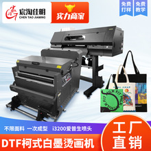 个性帆布袋DTF数码柯式烫画机白墨直喷打印机2头打版印花机现货