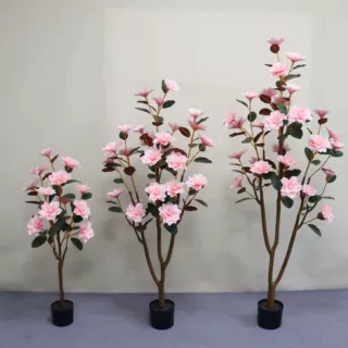 仿真玉兰花室内酒店造景装饰假树大型落地真绿植植物盆栽厂家