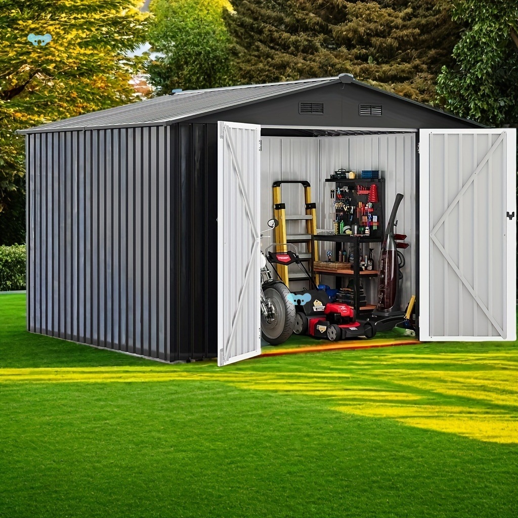 Balconera Large Metal Outdoor Storage Shed Heavy Duty Transfronterizo