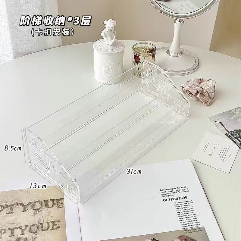 Showcase de manicuras tipo escalón cubierta de mesa caja de manicuras tienda de manicuras modelo showcase manicuras almacenamiento showcase