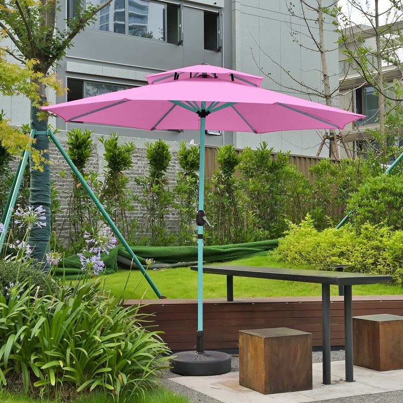 2.7 Mihu paraguas azul barra paraguas al aire libre patio café terraza jardín lámpara solar paraguas villa pabellón image 3