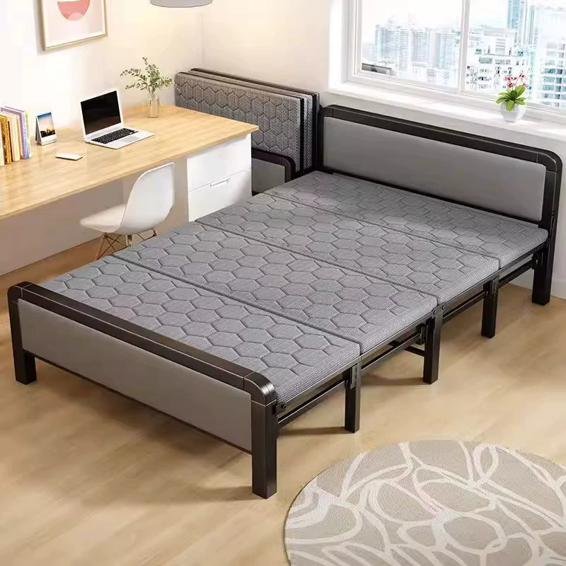 Оптовая продажа, утолщенная складная кровать для односпальной кровати, аренда дома, простая двуспальная кровать для 60% off взрослых, портативная офисная кровать для обеда