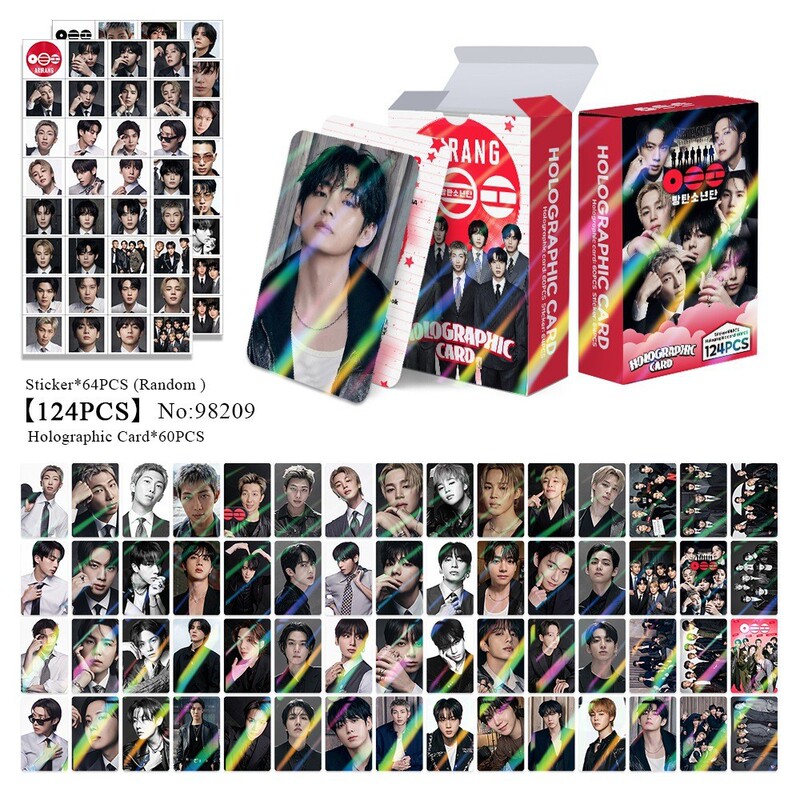 Cross-border in-stock 124 pieces of BT Fat Egg Boy ARIRANG new album laser cards KPOP celebrity merchandise LOMO small cards