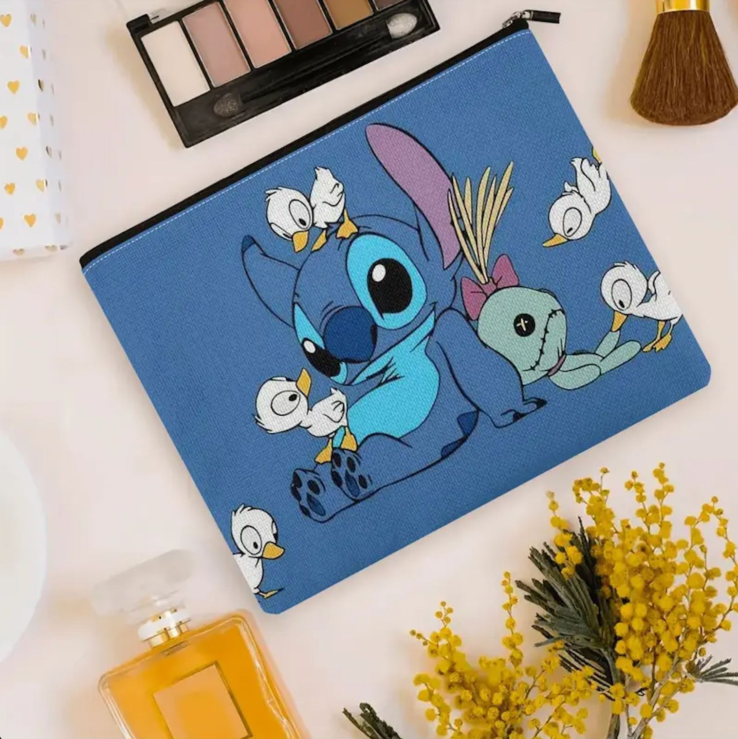 Amazon transfronterizo nuevo Stitch impresión a doble cara de dibujos animados lindo paquete de almacenamiento de gran capacidad fabricante al por mayor estudiante