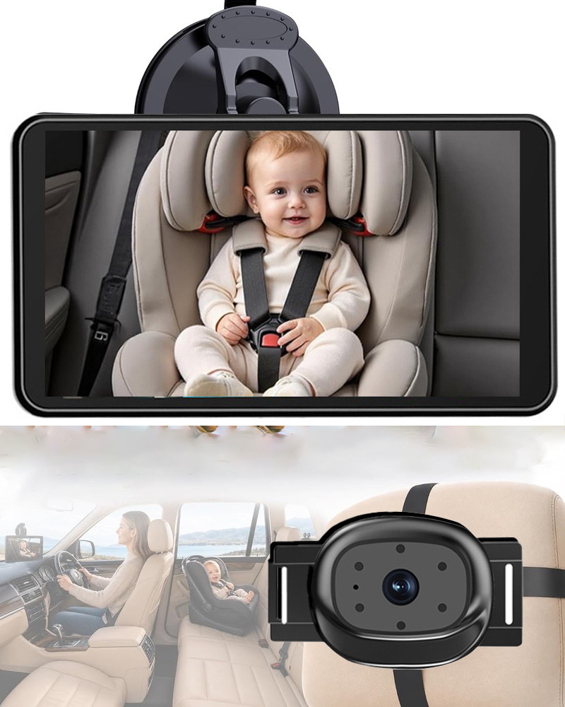 Cross-border universal 5inch monitor wireless baby monitoring car-mounted AHD1080P high-definition infrared night vision camera