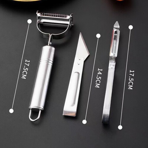 Stainless steel peeling knife potato peeler planer set three-piece multifunctional kitchen supplies melon and fruit scraper