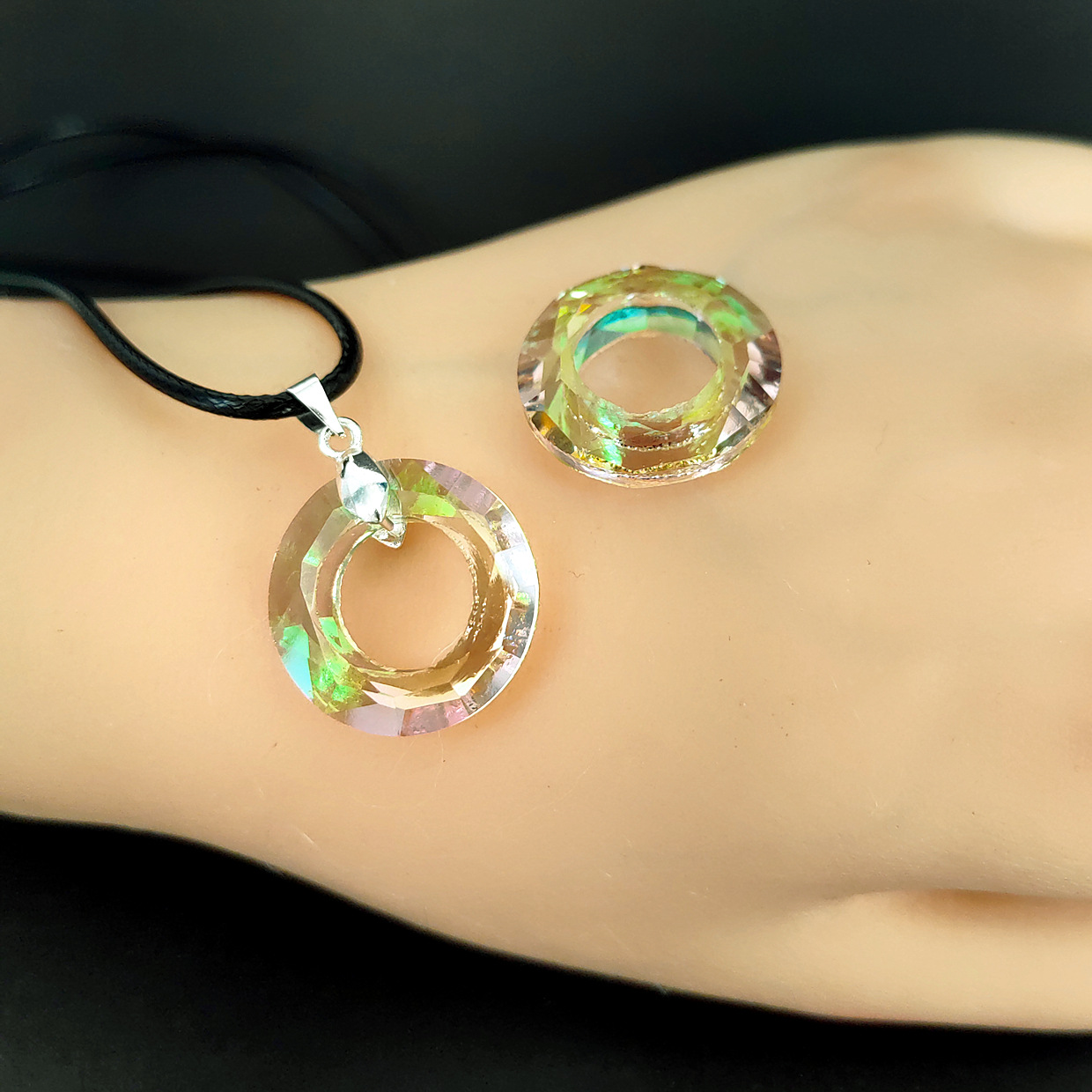 夜光绿—20mm天使环 / 无扣吊坠