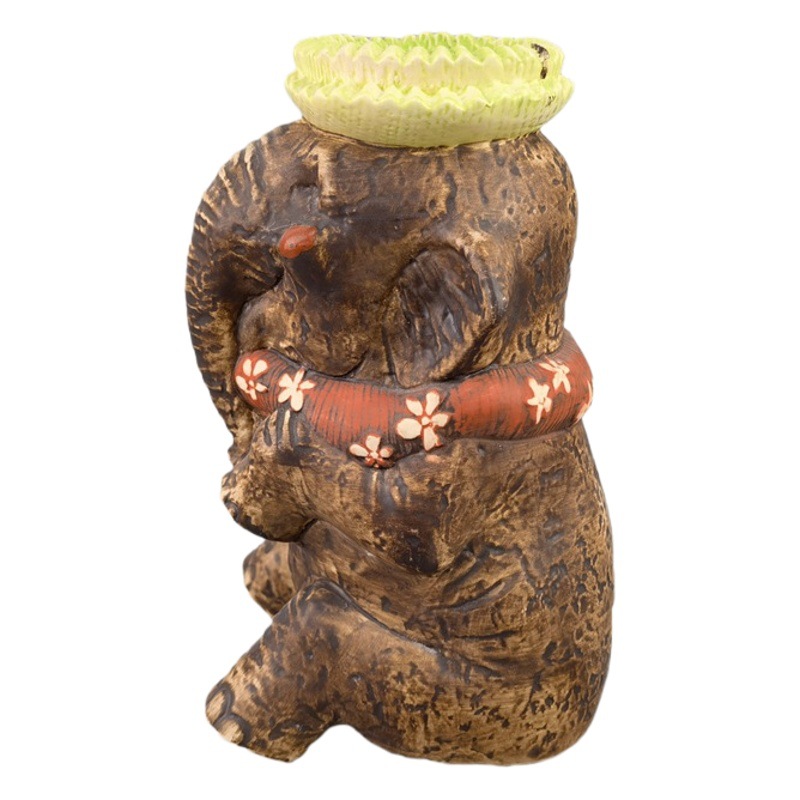 Taza de cerámica con diseño de elefante, cuidadosamente seleccionada, pintada a mano, taza con diseño de animal en 3D, taza totem para café con animales, taza para cócteles.