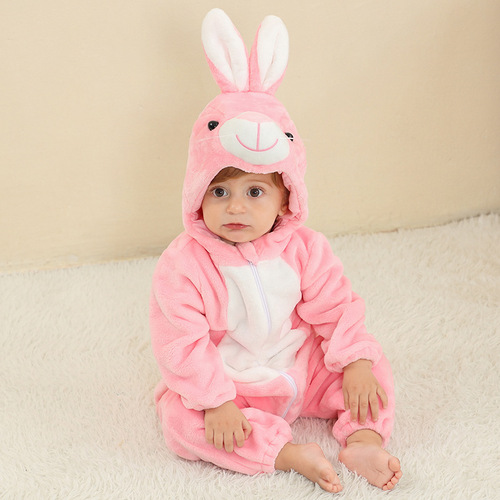 New style children's jumpsuit, baby A-grade flannel romper, children's performance costume, cross-border children's flannel romper