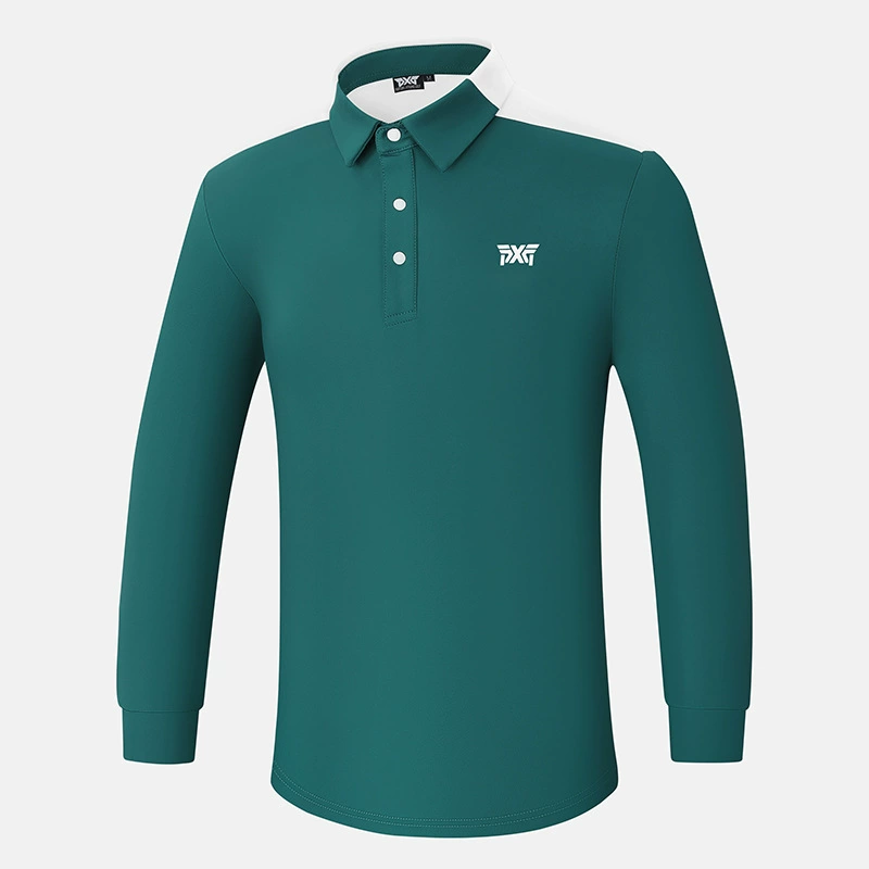 【Трансграничная торговля】Мужская рубашка-поло с длинным рукавом для гольфа, весна-осень, эластичная, дышащая, спортивная футболка для гольфа # 2301