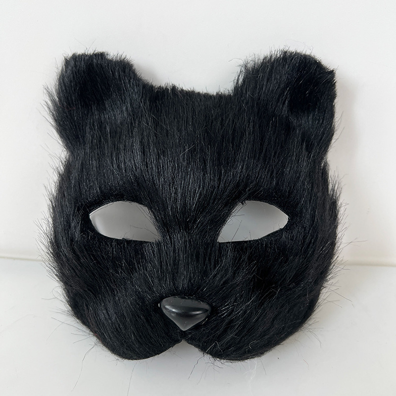 熊掌兽爪猫爪手套半指cosplay漫展道具可爱长毛绒万圣节手套欧美|undefined