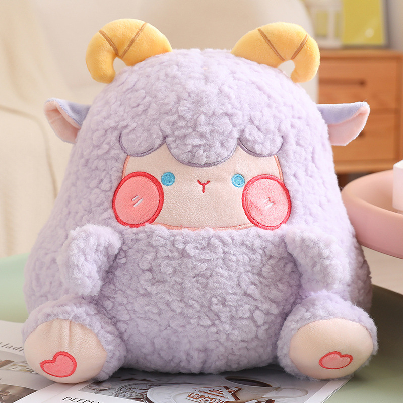 Caricatura muñeca de peluche muñeca de oveja muñeca de almohada muñeca de niños muñeca de sueño regalo de cumpleaños para niños y niñas